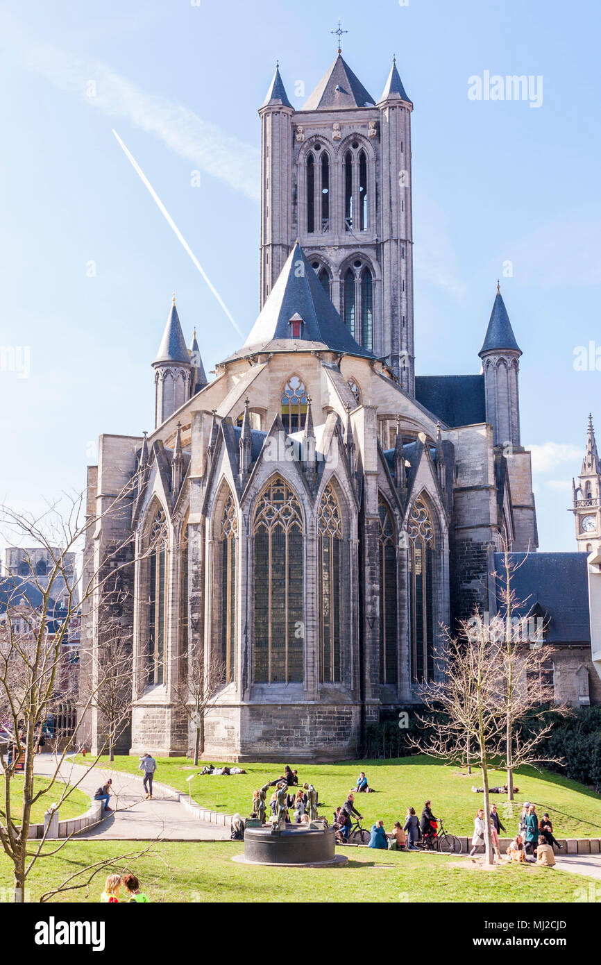 Saint Nicholas Church, Ghent, Belgium, 2018 Stock Photo