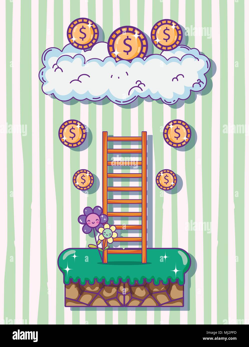 Pixelated retro videogame scenery Stock Vector Image & Art - Alamy