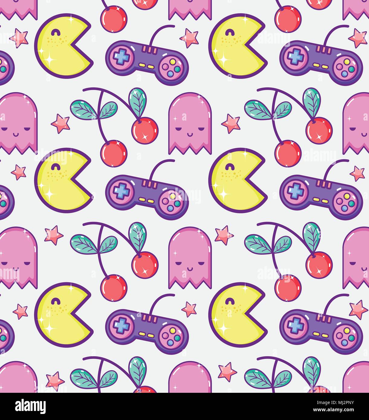 Videogame cartoons pattern background Stock Vector Image & Art Alamy