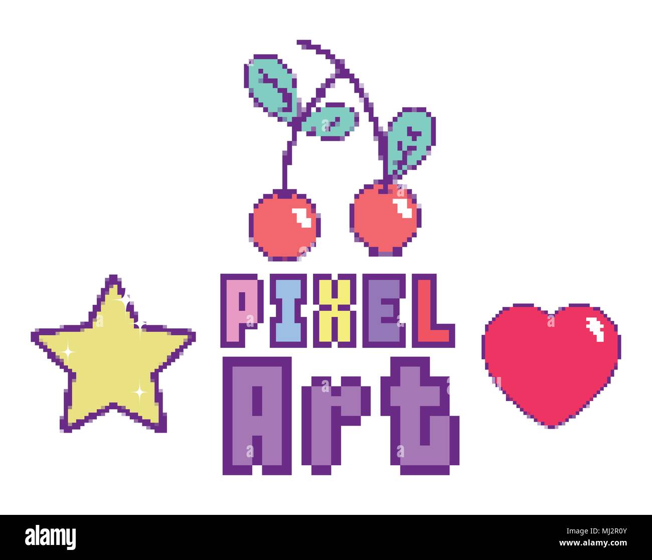 Video game heart pixelated icon hi-res stock photography and images - Alamy