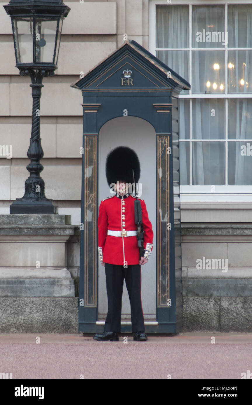 Guard at Buckingham Palace Stock Photo