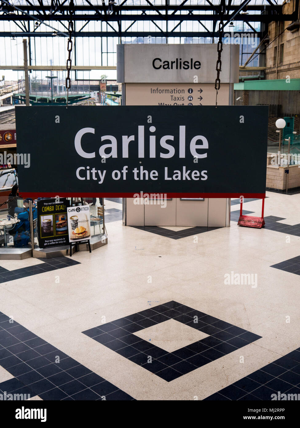 Sign at Carlisle railway station 'Carlisle City of the Lakes