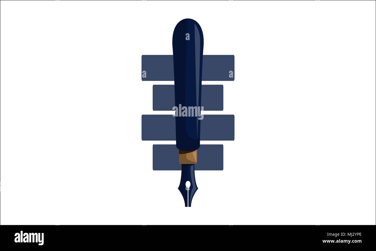 Pencil Pen Design Template Isolated Vector Stock Vector Image Art Alamy