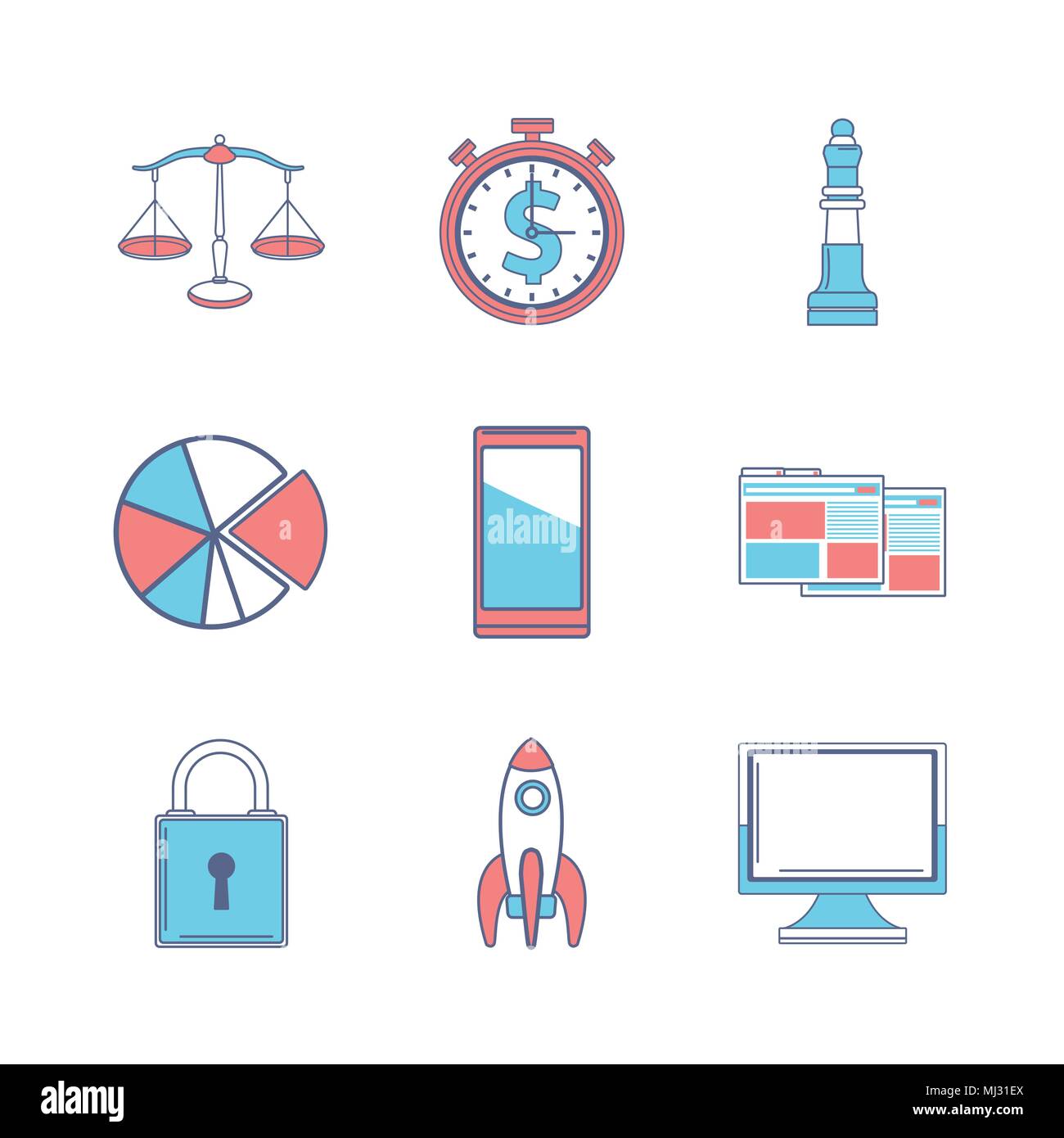 Set of money and bank icons Stock Vector Image & Art - Alamy