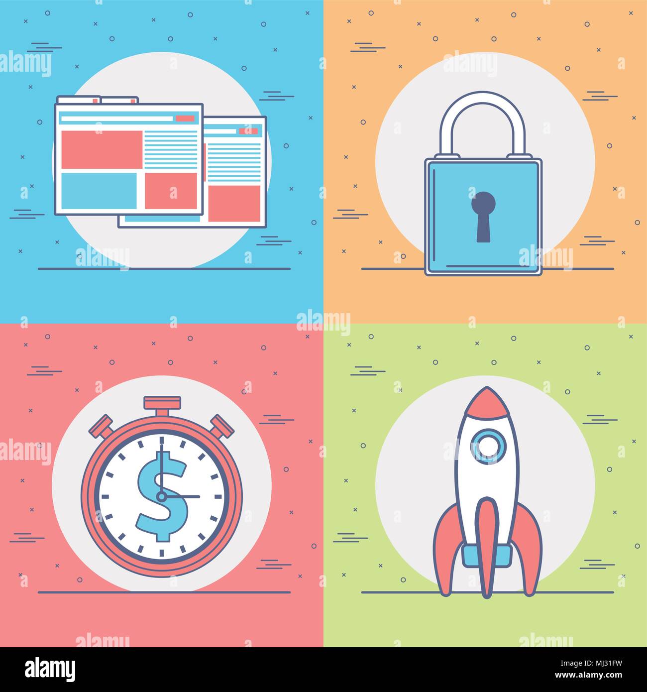 Set of money and bank icons Stock Vector Image & Art - Alamy