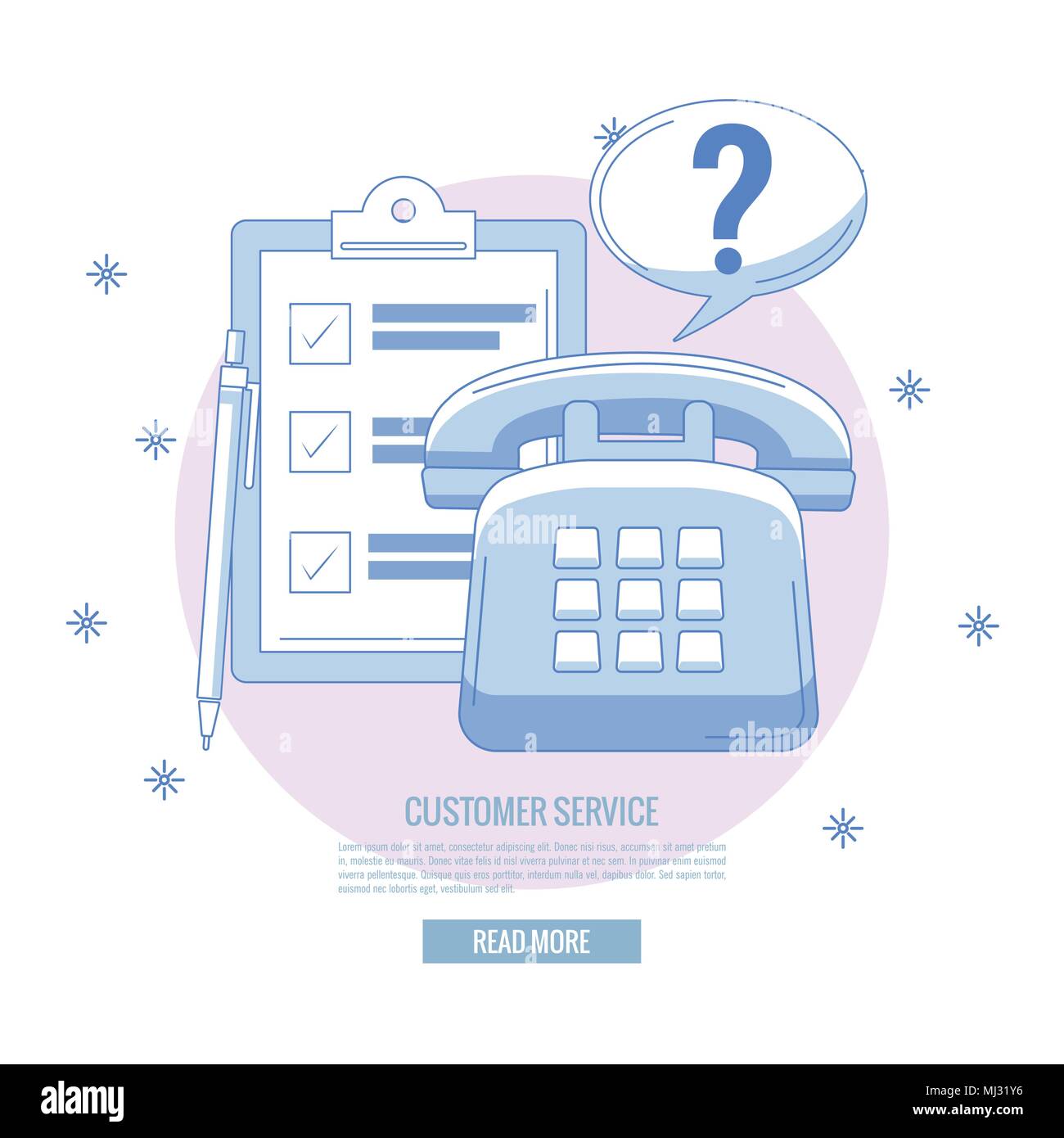 Customer service banner Stock Vector Image & Art - Alamy