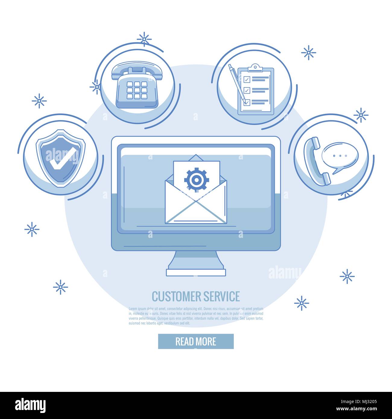 Customer service banner Stock Vector Image & Art Alamy