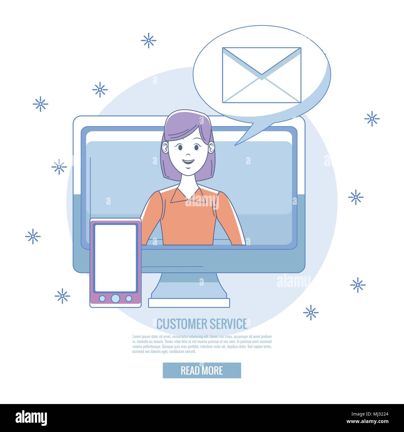 Customer service banner Stock Vector Image & Art - Alamy