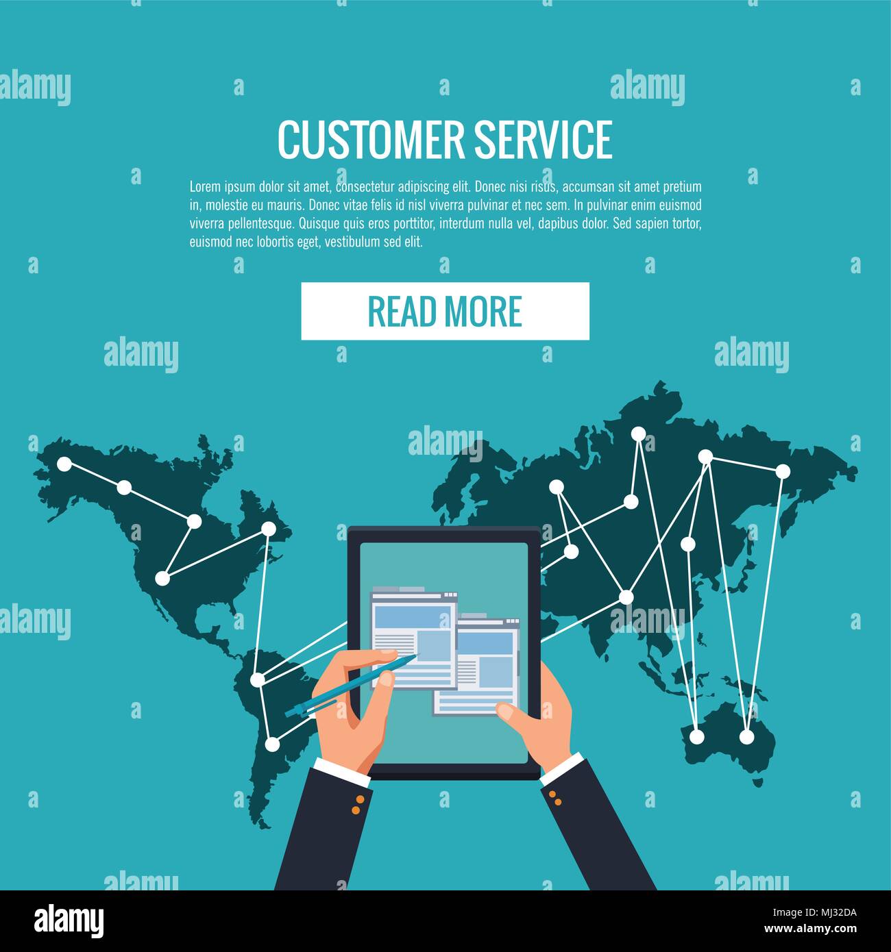Customer service banner Stock Vector Image & Art - Alamy