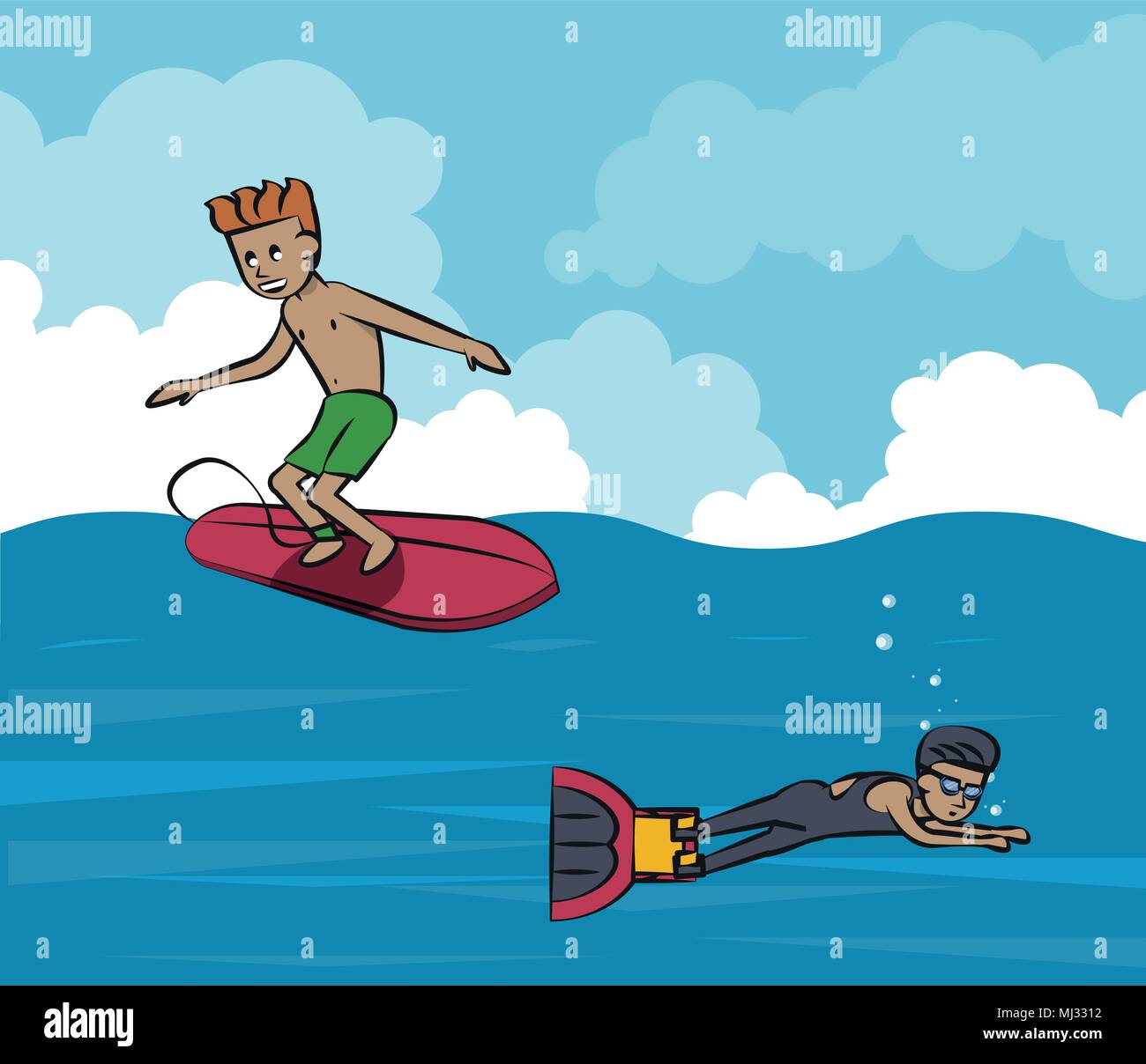 Summer water sport concept Stock Vector Image & Art - Alamy