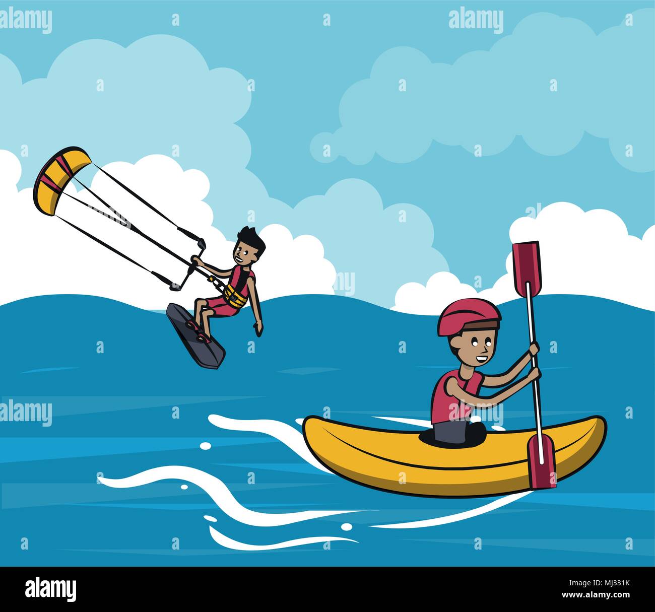 Summer water sport concept Stock Vector Image & Art - Alamy