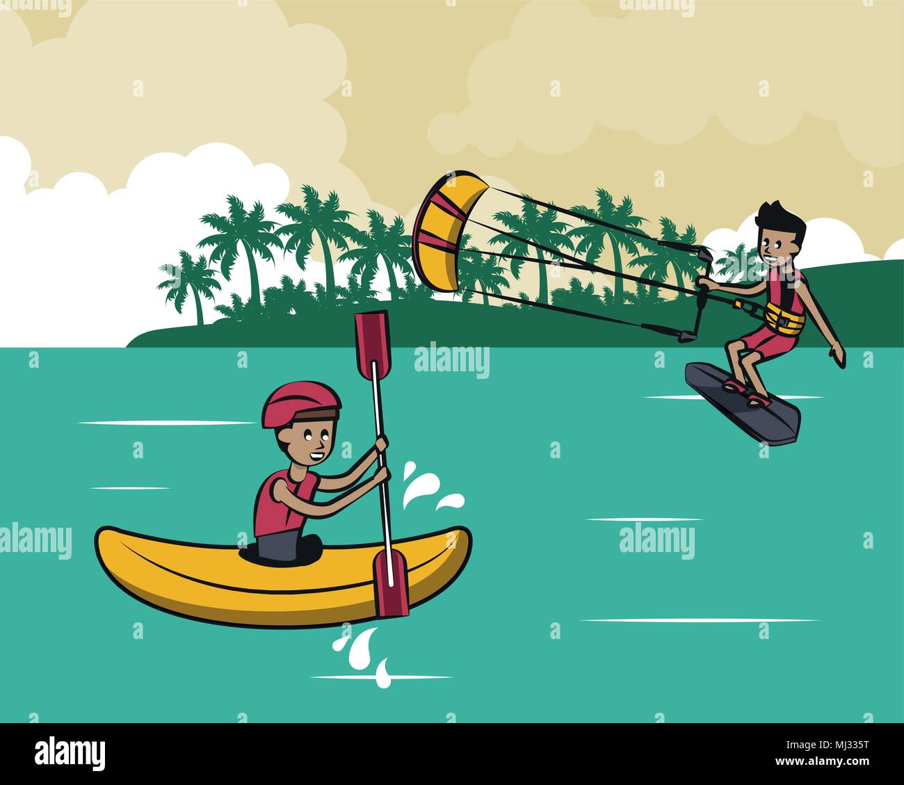 Summer water sport concept Stock Vector Image & Art - Alamy