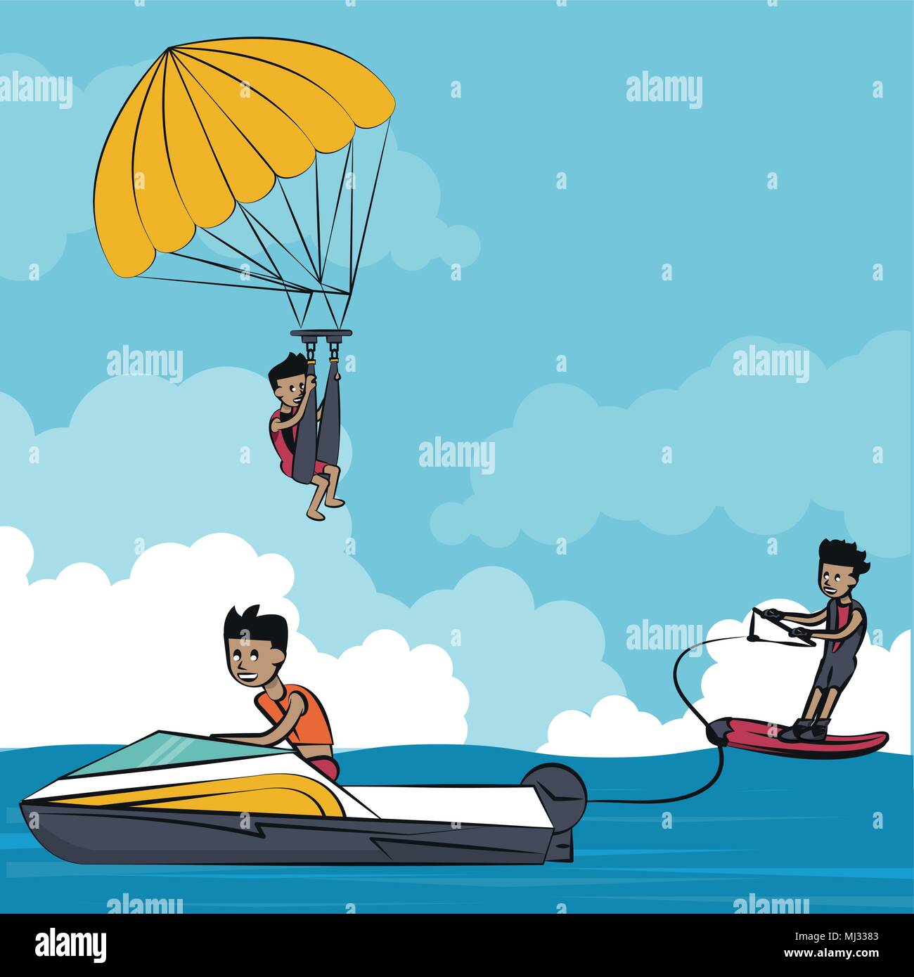 Summer water sport concept Stock Vector Image & Art - Alamy