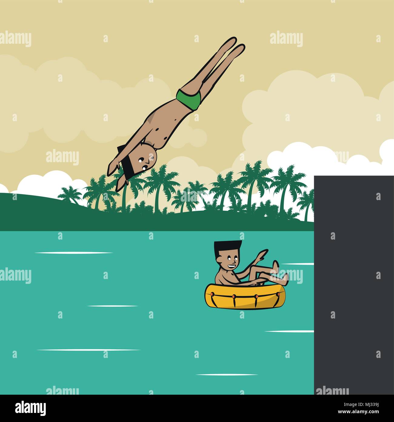 Summer water sport concept Stock Vector Image & Art - Alamy