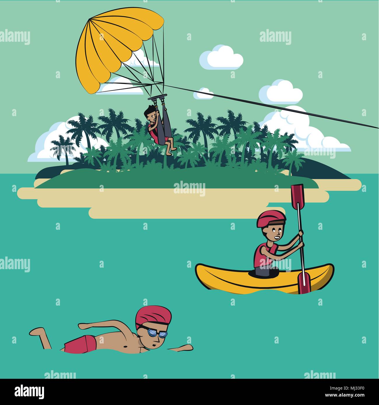 Summer water sport concept Stock Vector Image & Art - Alamy