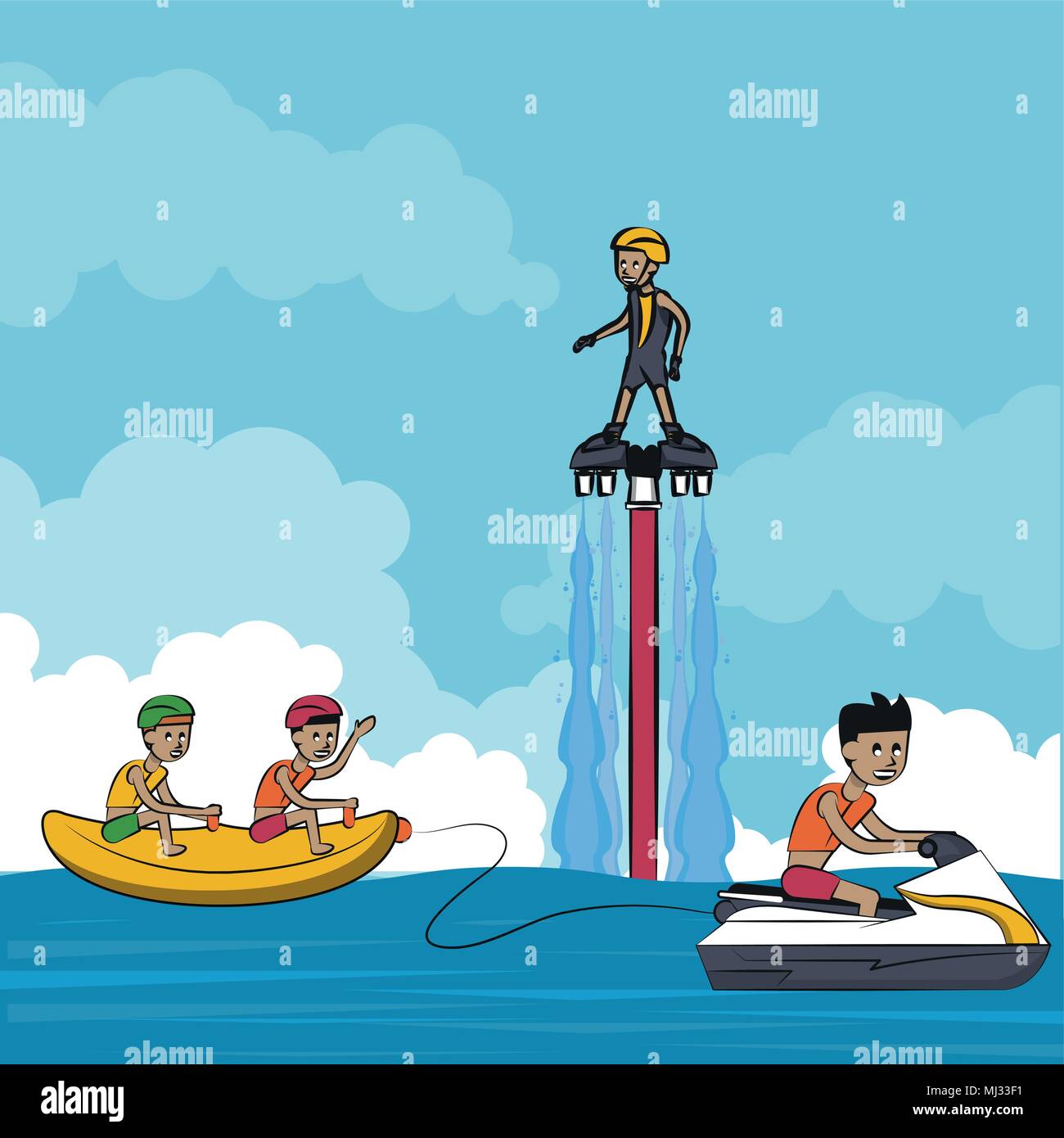 Summer water sport concept Stock Vector Image & Art - Alamy