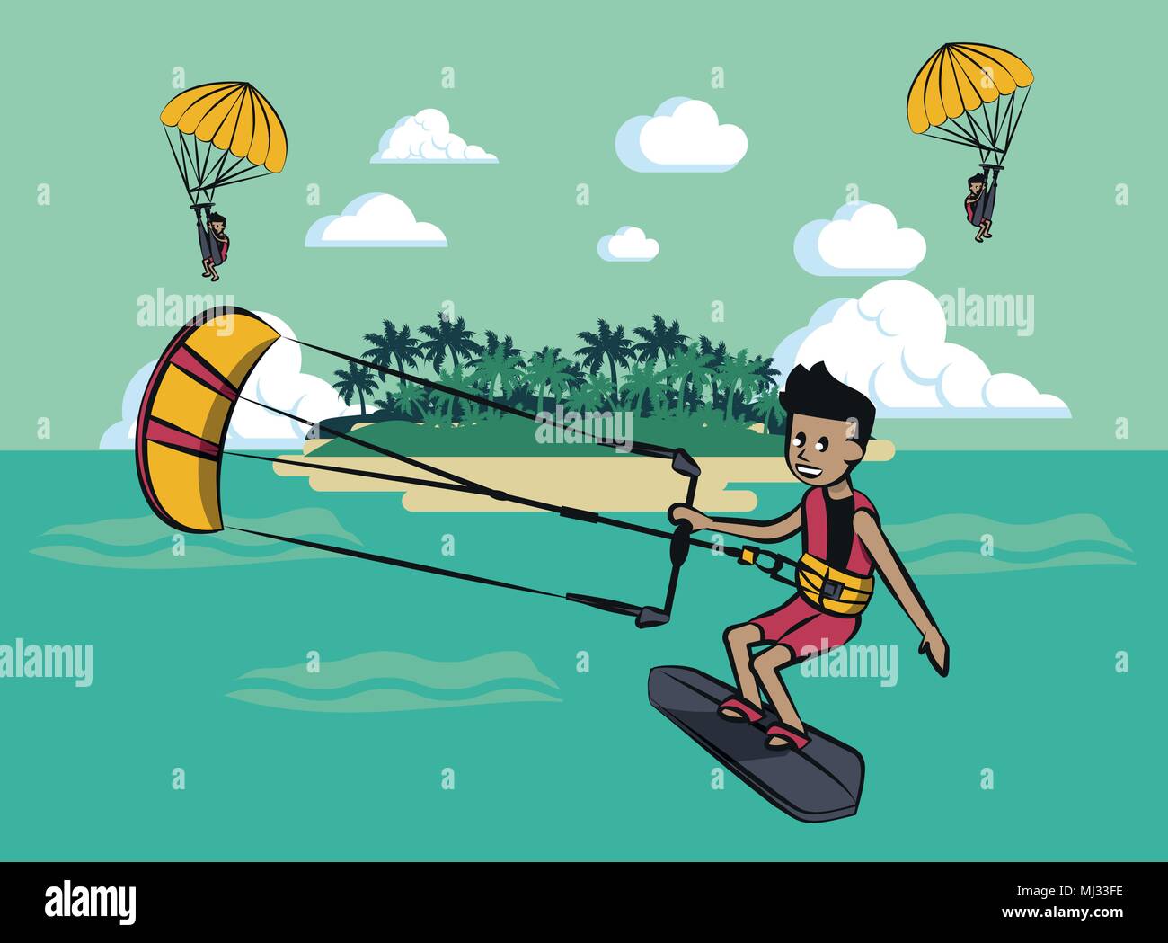 Summer water sport concept Stock Vector Image & Art - Alamy