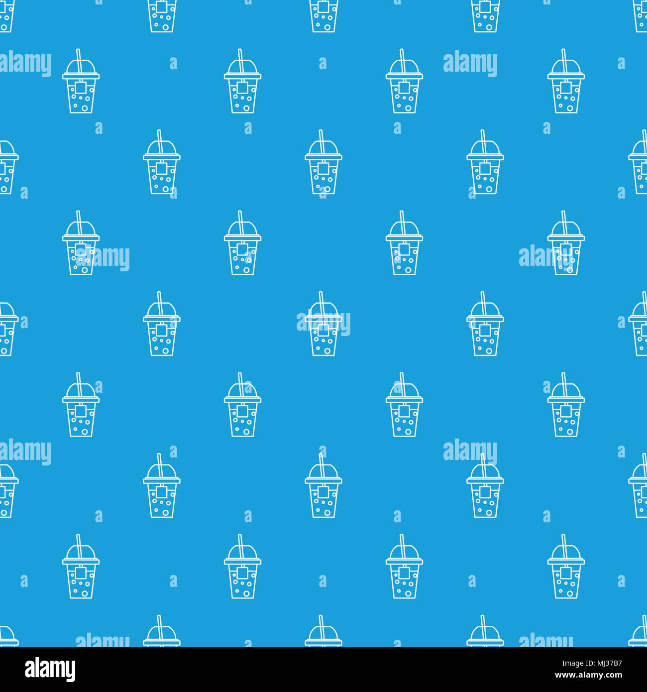 Soda pattern vector seamless blue Stock Vector