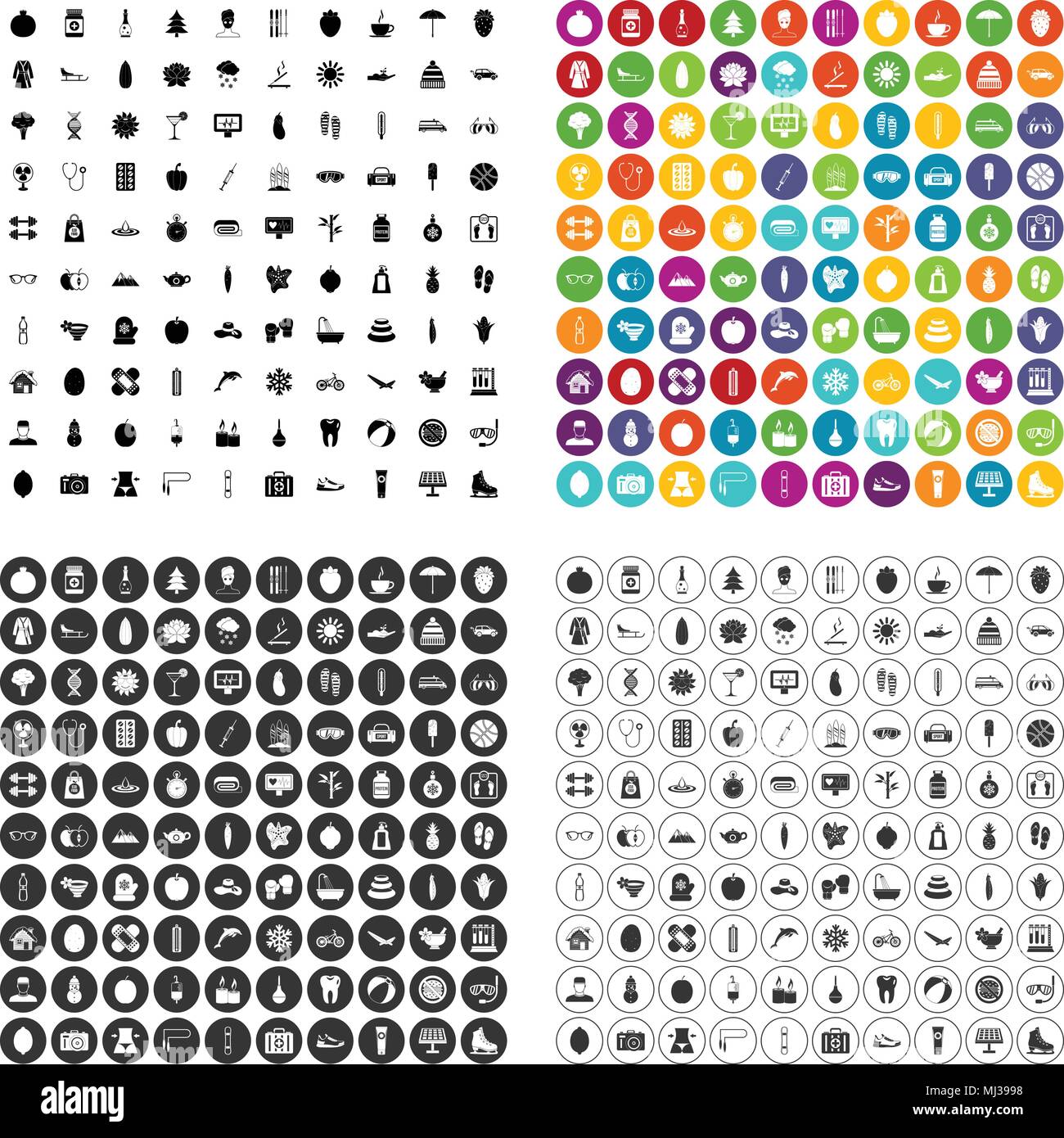 100 women health icons set vector variant Stock Vector Image & Art - Alamy