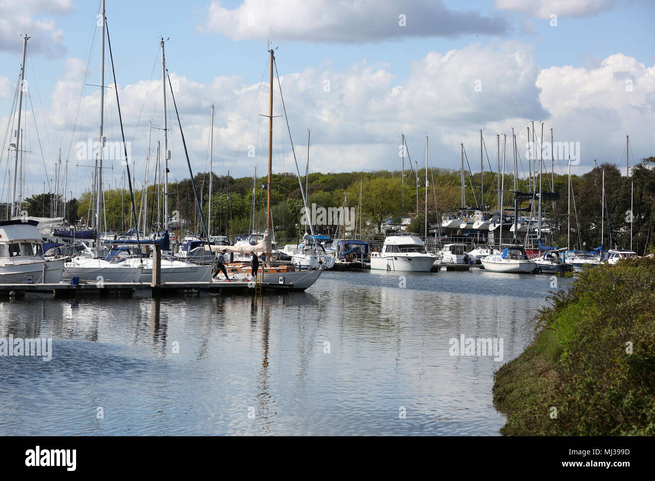 General views of Chichester Harbour in West Sussex, UK, run by Premier Marinas. Stock Photo