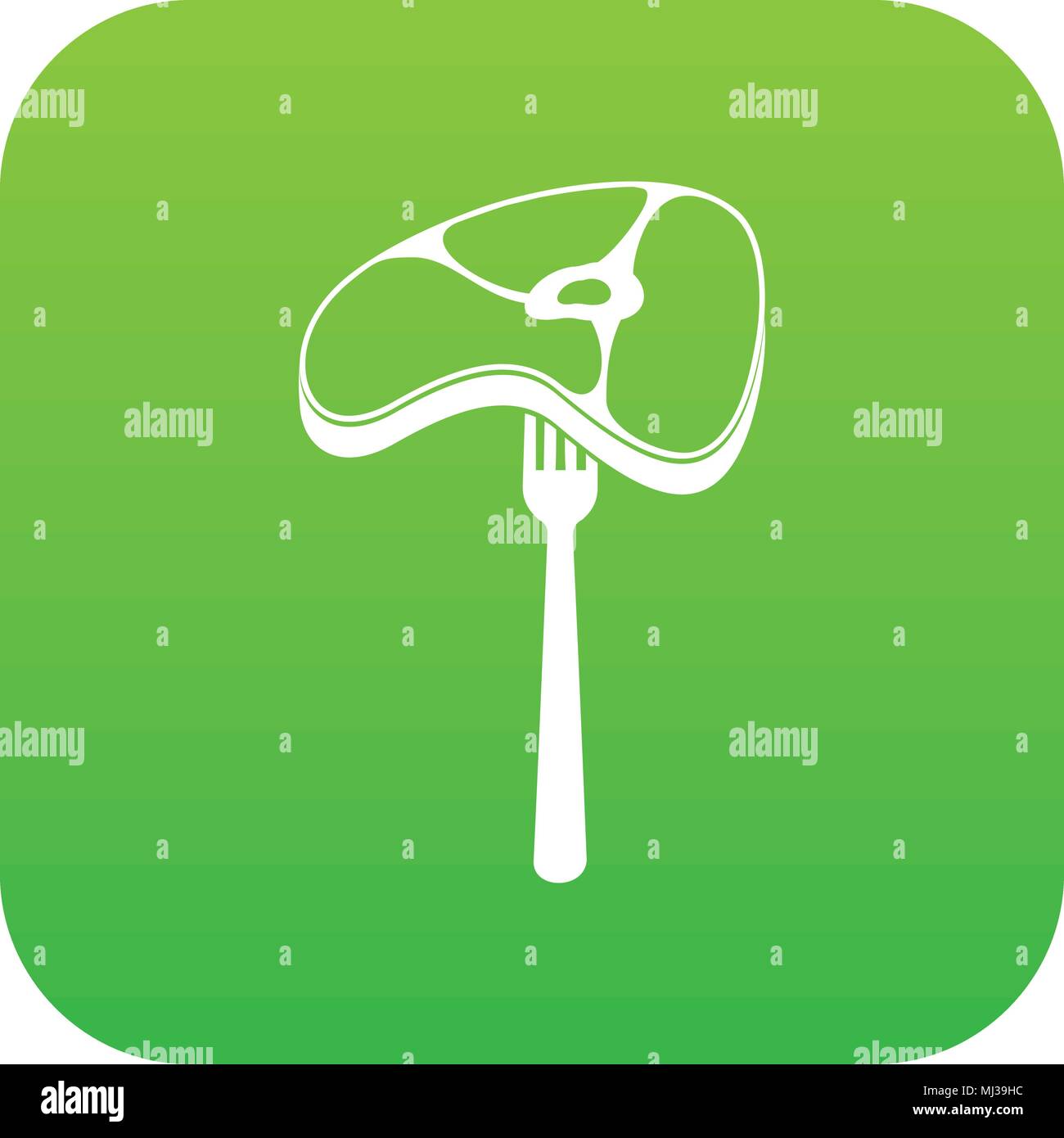 Steak icon digital green Stock Vector Image & Art - Alamy