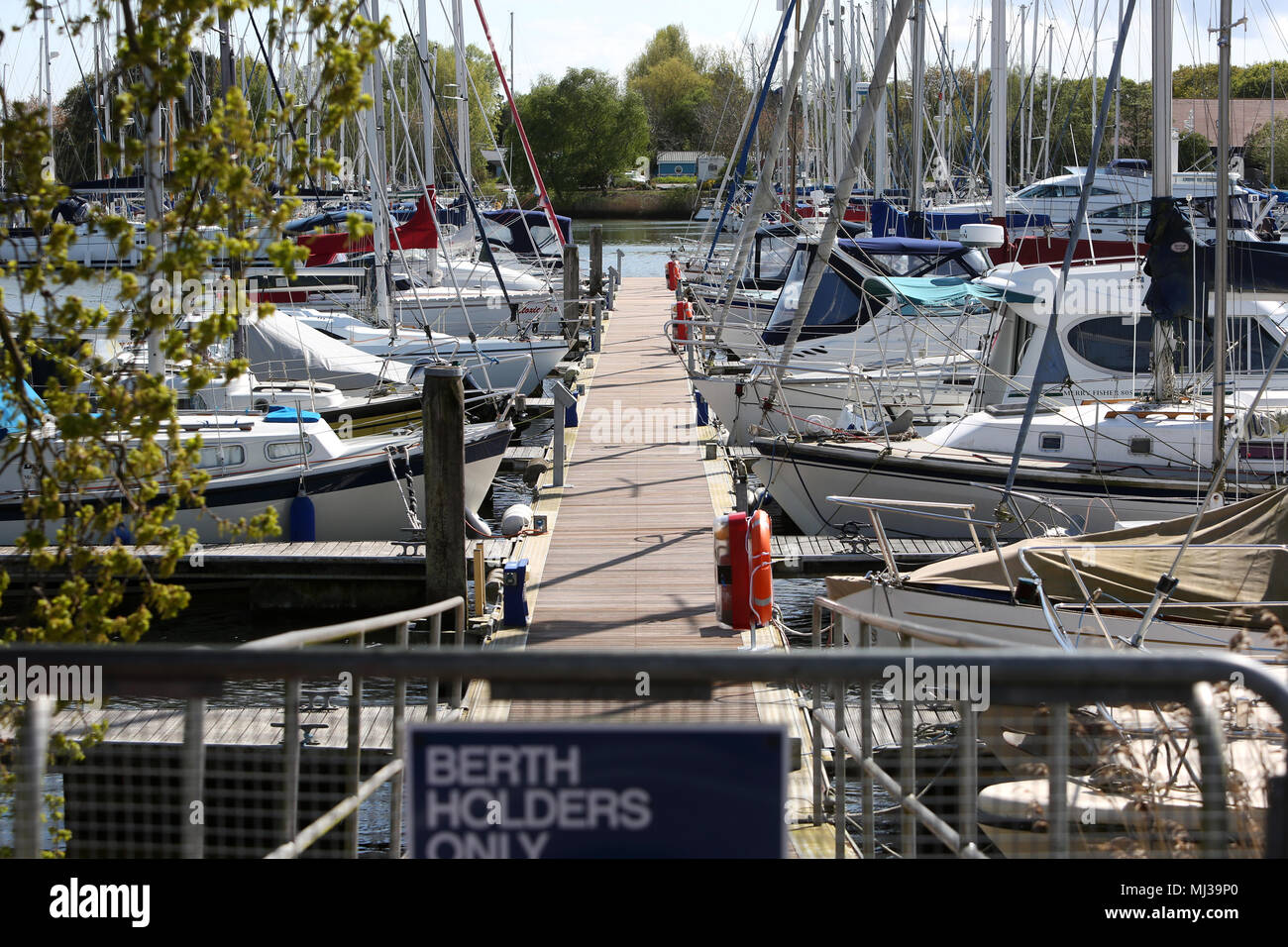 General views of Chichester Harbour in West Sussex, UK, run by Premier Marinas. Stock Photo