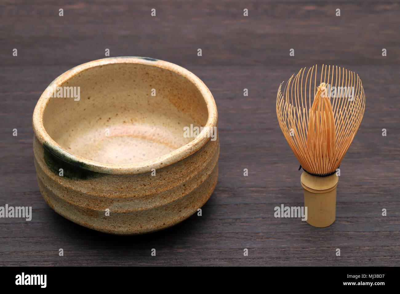 Traditional beauty of green tea ceremony in Japan Stock Photo