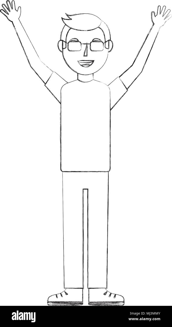 training drawing of man standing on podium hand-drawn by pencil on white  paper, Stock Photo, Picture And Low Budget Royalty Free Image. Pic.  ESY-061467483 | agefotostock