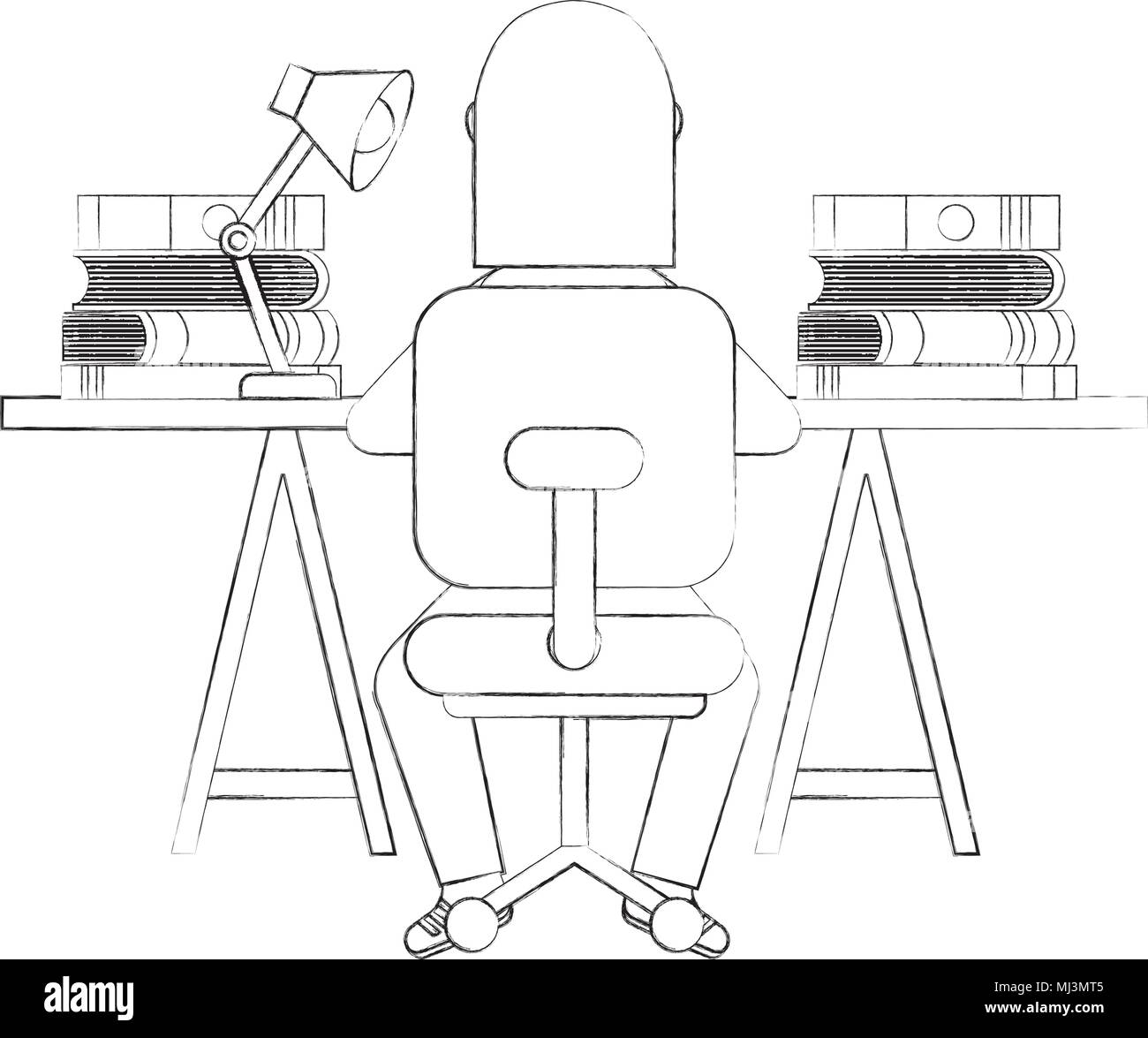Office Chair Back Black And White Stock Photos Images Alamy