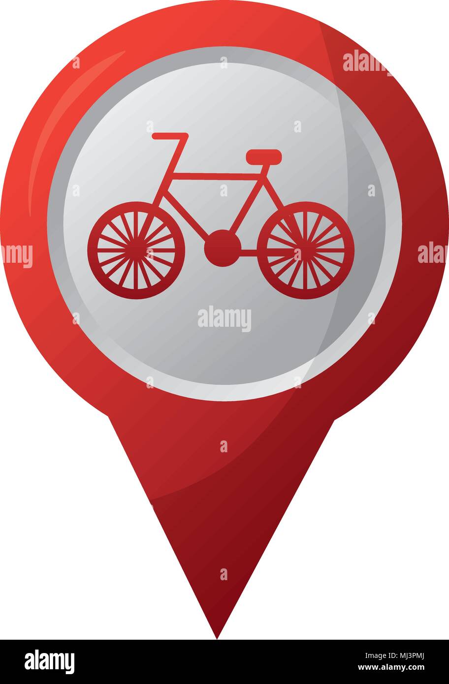 bicycle route pointer gps navigation location image vector illustration