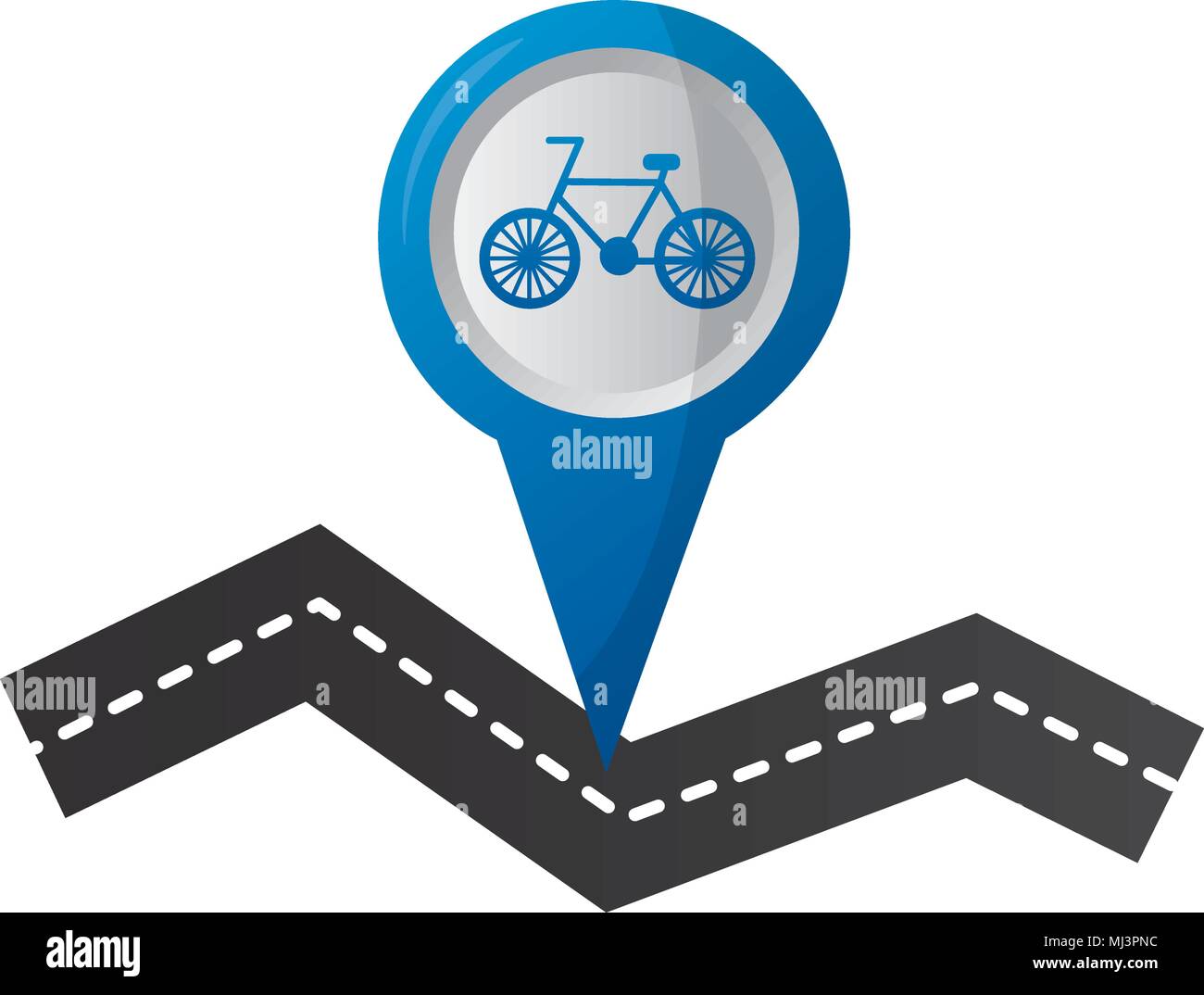 bicycle tracker route navigation mobile concept vector illustration