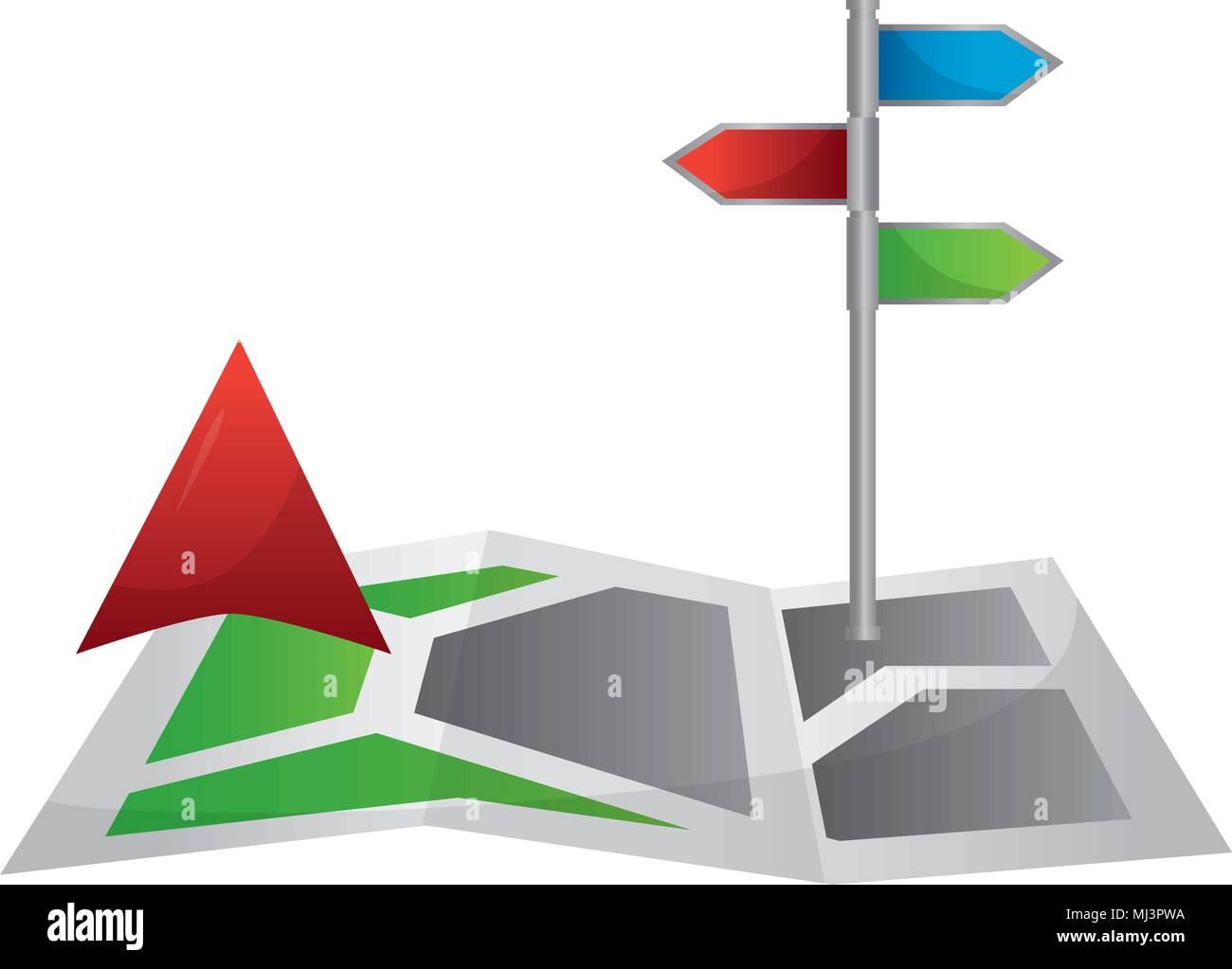 gps navigation map arrow and stand position image vector illustration Stock  Vector Image \u0026 Art - Alamy, image size:1300x1023