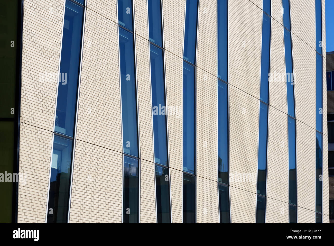 Modern architectural details in Montreal, on the Pavillon Adrien Pinard building of the UQAM university Stock Photo