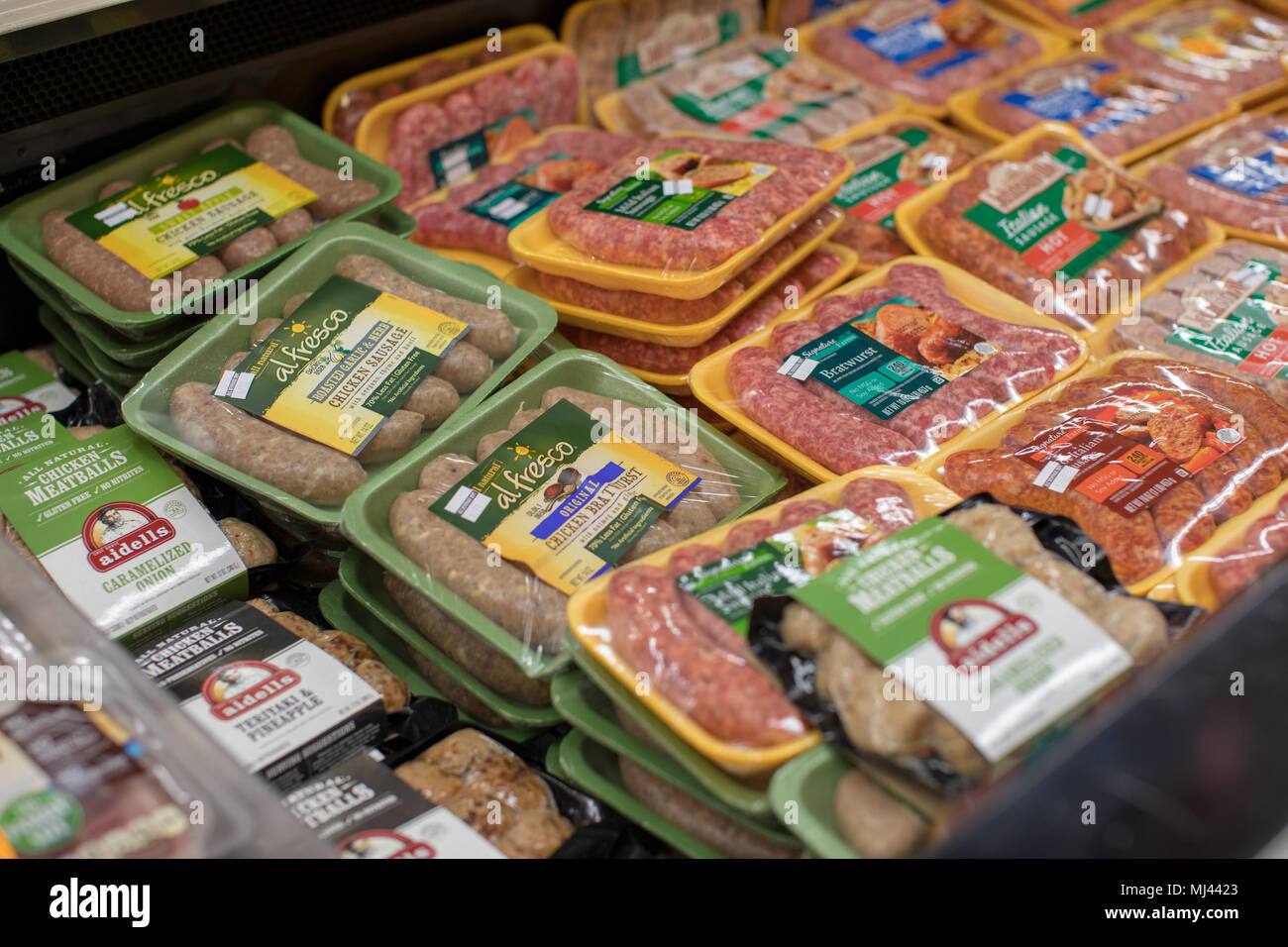 Portland, Oregon, USA April 26, 2018 Grocery store shelf in Safeway