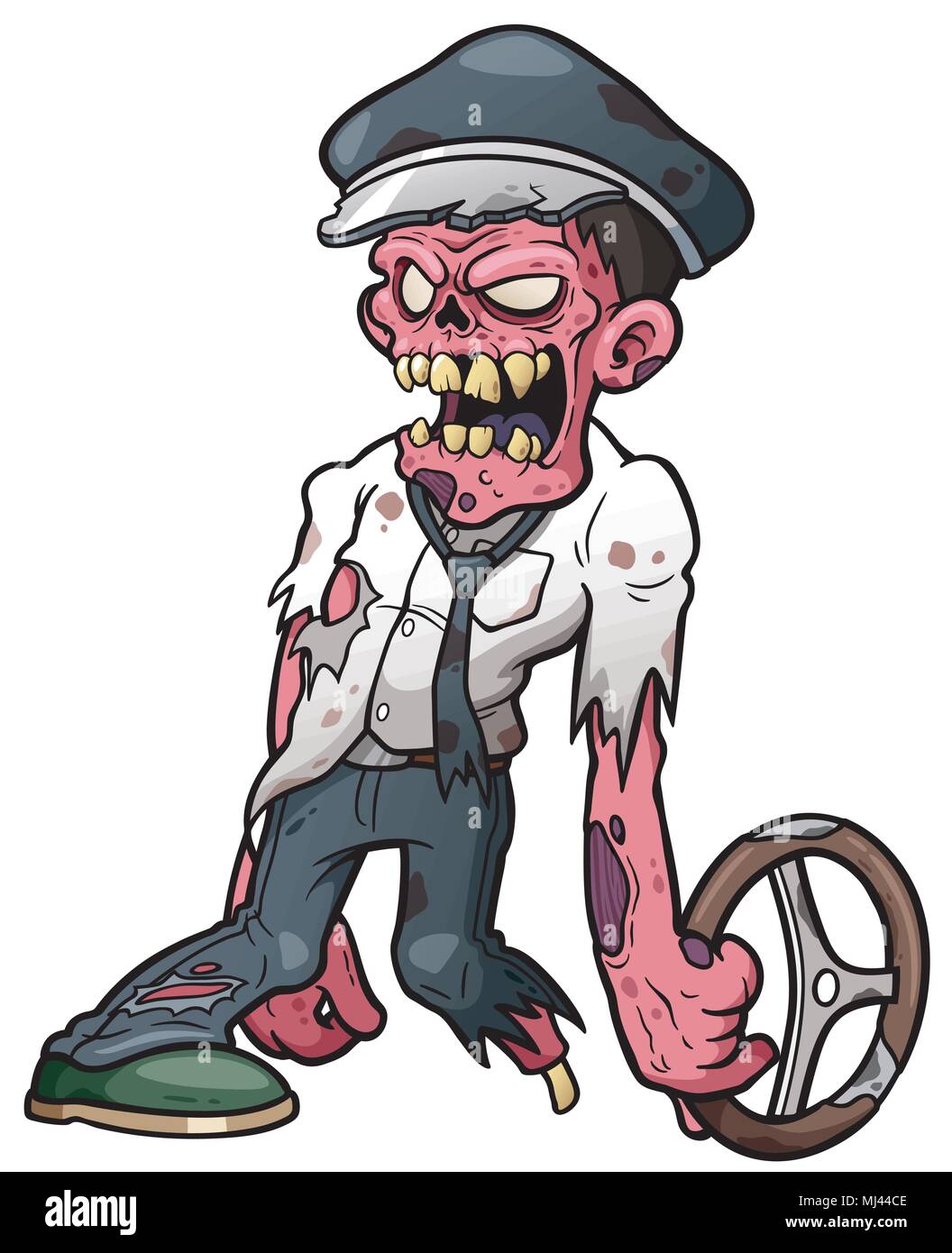 Vector illustration of Cartoon zombie Stock Vector