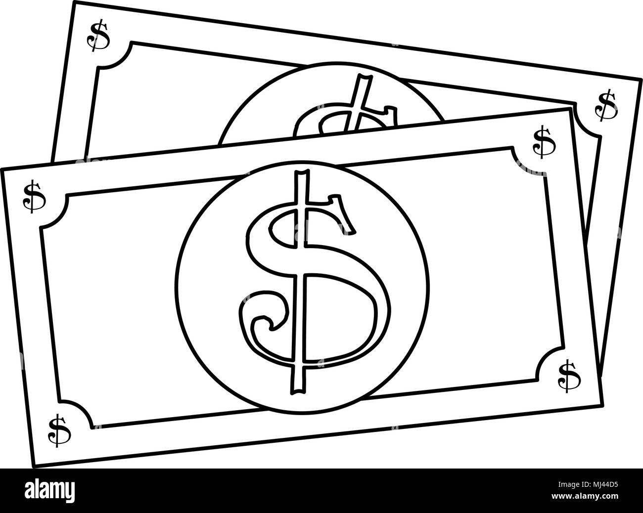 bills dollar money icon Stock Vector Image & Art - Alamy
