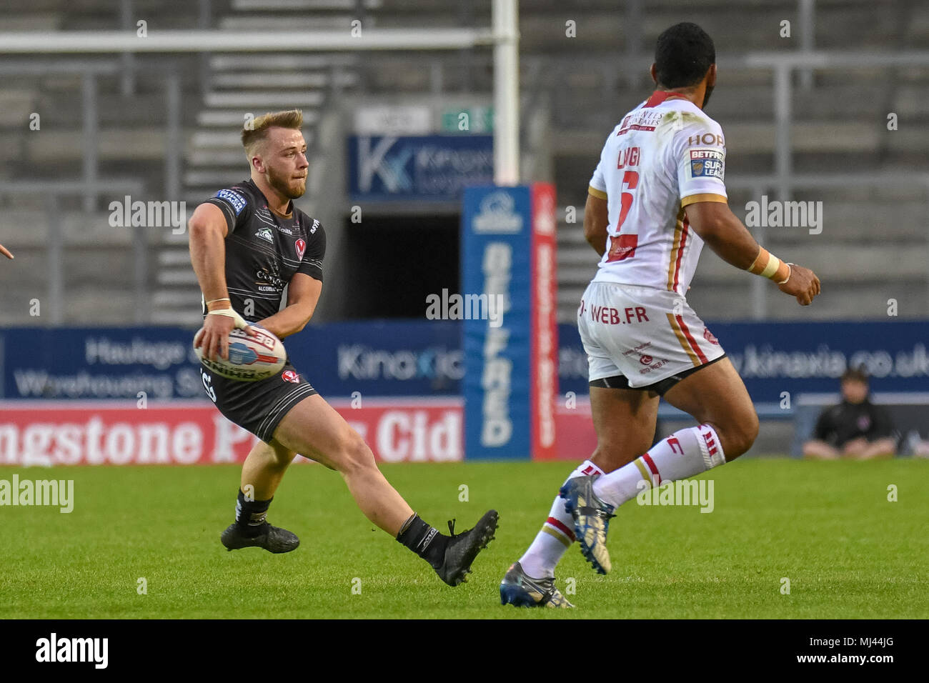 3rd May 2018, Totally Wicked Stadium, St Helens, England; Betfred Super League rugby, Round 14, St Helens v Catalans Dragons; Danny Richardson of St Helens Stock Photo