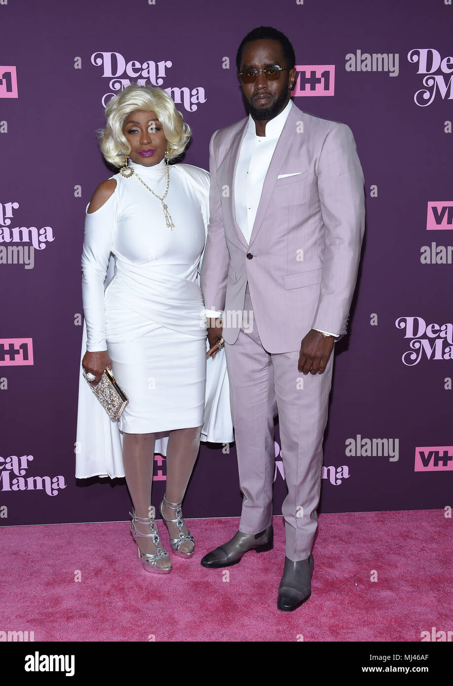 Los Angeles, California, USA. 3rd May, 2018. Sean Diddy Combs and Janice Combs arrives for the VH1's 3rd Annual 'Dear Mama: A Love Letter to Moms' at the Theatre at the Ace Hotel. Credit: Lisa O'Connor/ZUMA Wire/Alamy Live News Stock Photo