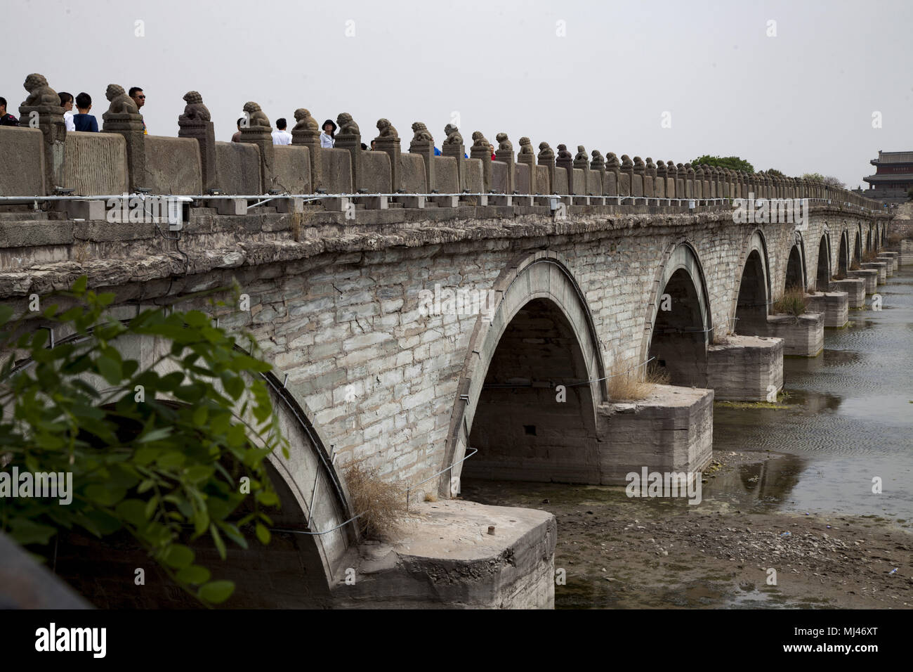 May 3, 2018 - Beijing, Beijing, China - Beijing, CHINA-3rd May: The Marco  Polo Bridge or Lugou Bridge is a stone bridge located 15 km southwest of  Beijing city center in the