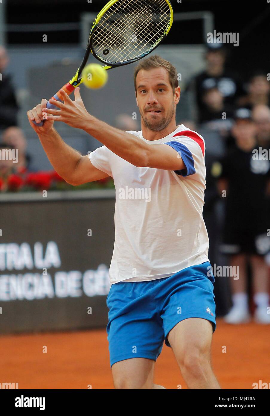 Manolo Santana Charity, match of tennis during Madrid Open of Tennis in  profit of two NGOs for support programs for women and girls in  vulnerability situation. (Photo: Jose Cuesta/261/Cordon Press). Richard  Gasquet.