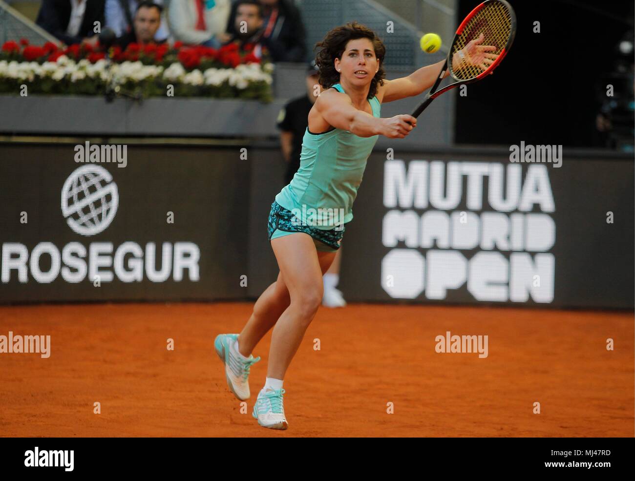 Manolo Santana Charity, match of tennis during Madrid Open of Tennis in  profit of two NGOs for support programs for women and girls in  vulnerability situation. (Photo: Jose Cuesta/261/Cordon Press). Carla  Suarez.