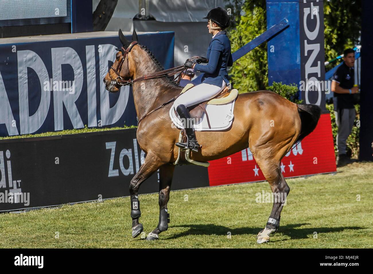 Madrid, Spain. 04th May, 2018. Athina Onassis participates in the Longines Global Champions Tour 2018 at the Country Club of Madrid in Madrid, Spain. May04, 2018. Credit: Jimmy Olsen/Media Punch ***No Spain***/Alamy Live News Stock Photo