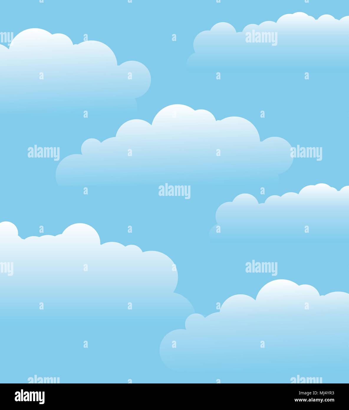 Vector illustration of clouds and sky background Stock Vector