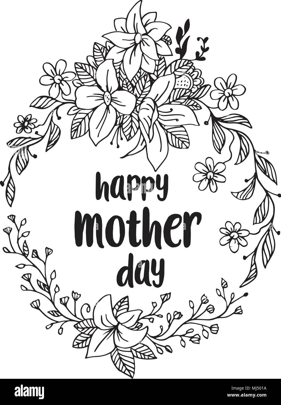 Happy mother day background flower design vector illustration Stock ...