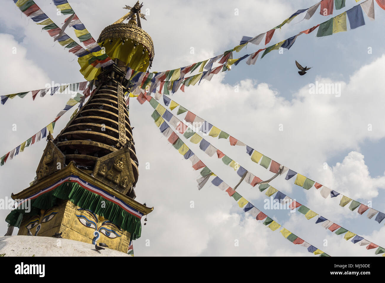 Kaathe Swyambhu Shee Stupa in Kathmandu Stock Photo