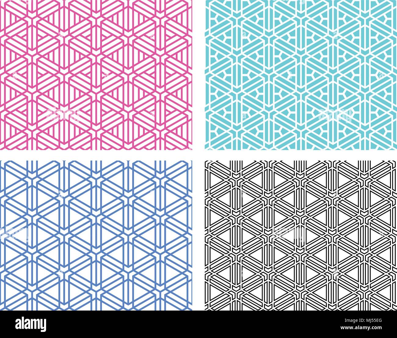 Seamless geometric line pattern, vector art design Stock Vector Image ...
