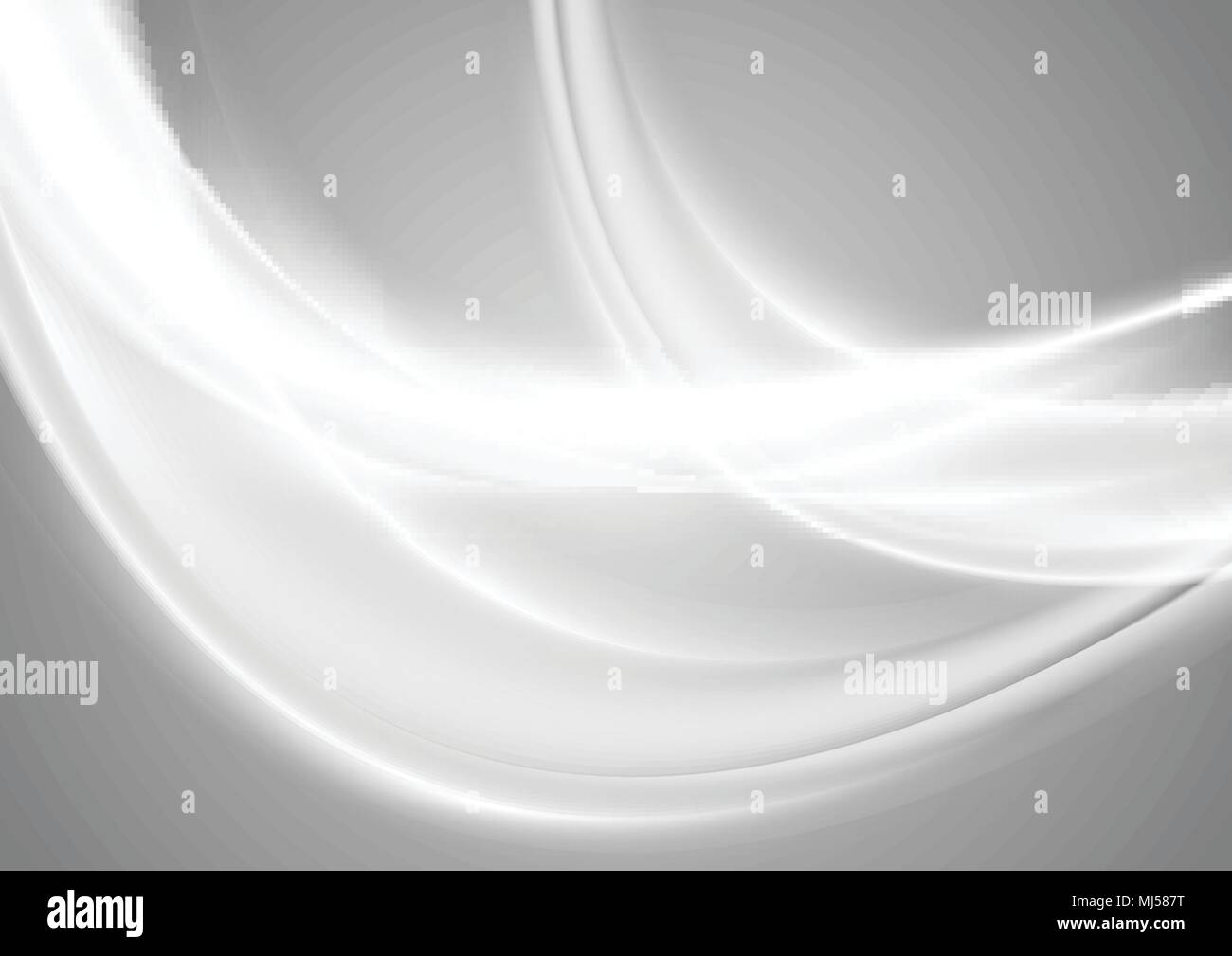Abstract smooth blurred grey waves background. Vector art wavy design ...