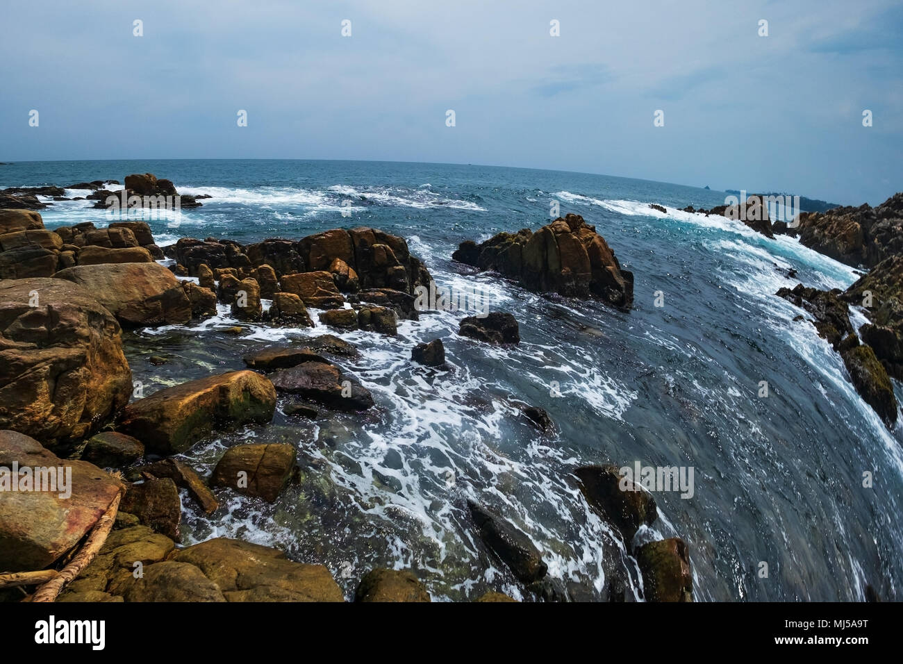 Example of incorrct work of rolling shutter in photo camera. Distortion ...