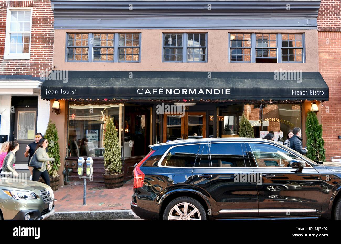 Cafe Normandie, a french bistro in Annapolis, MD, USA Stock Photo