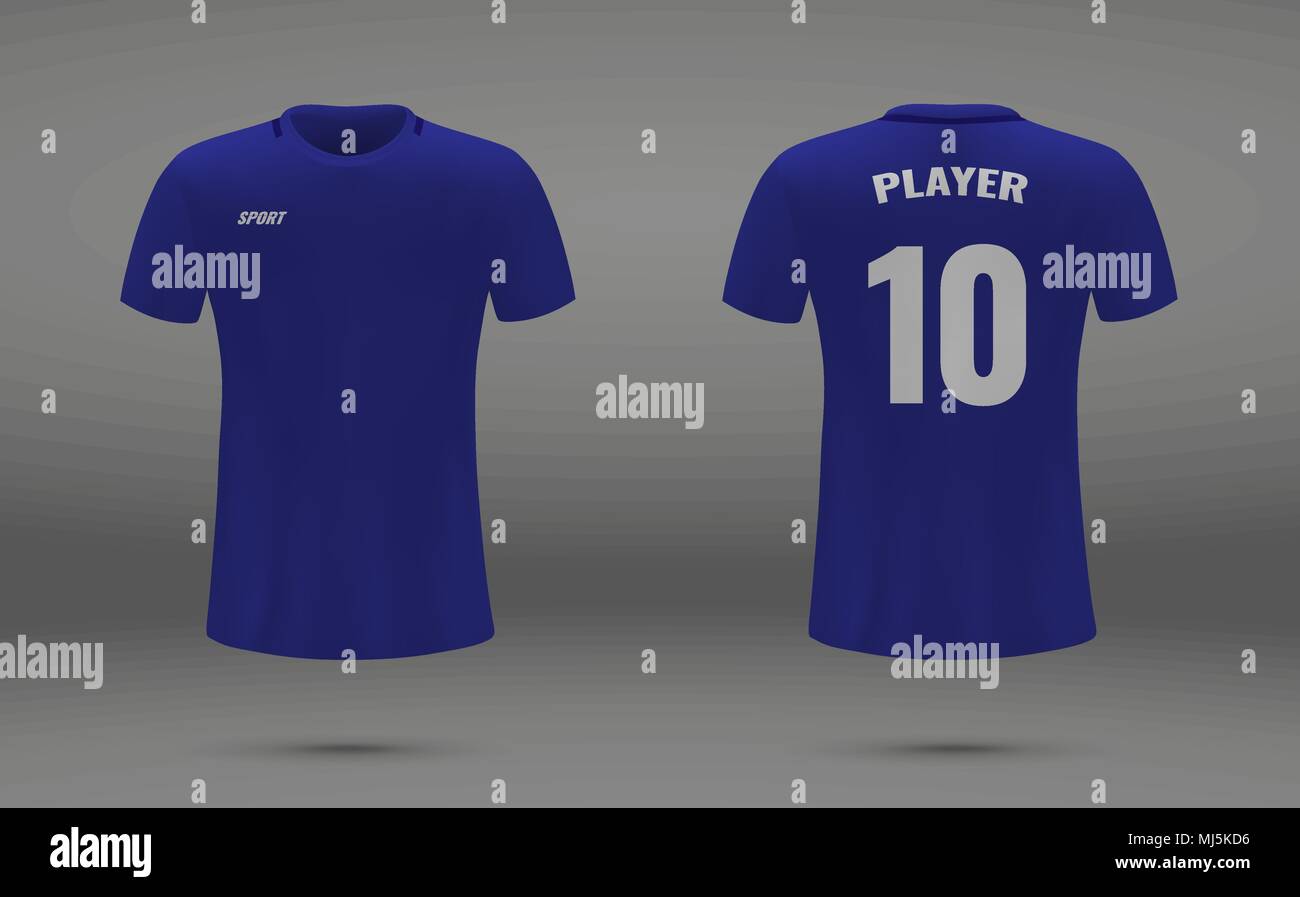 Realistic soccer jersey, t-shirt of Chelsea, uniform template for football  Stock Vector Image & Art - Alamy